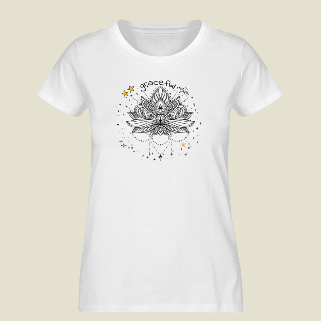 GRACEFUL LOTUS FLOWER  -Mandala Organic Shirt