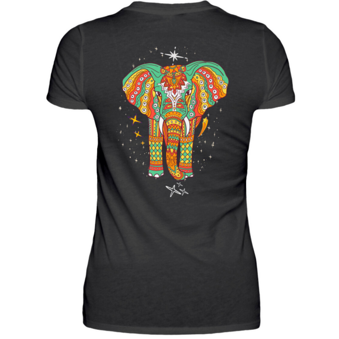 DER GOLDSTERN MANDALA ELEFANT  - Damen Premiumshirt