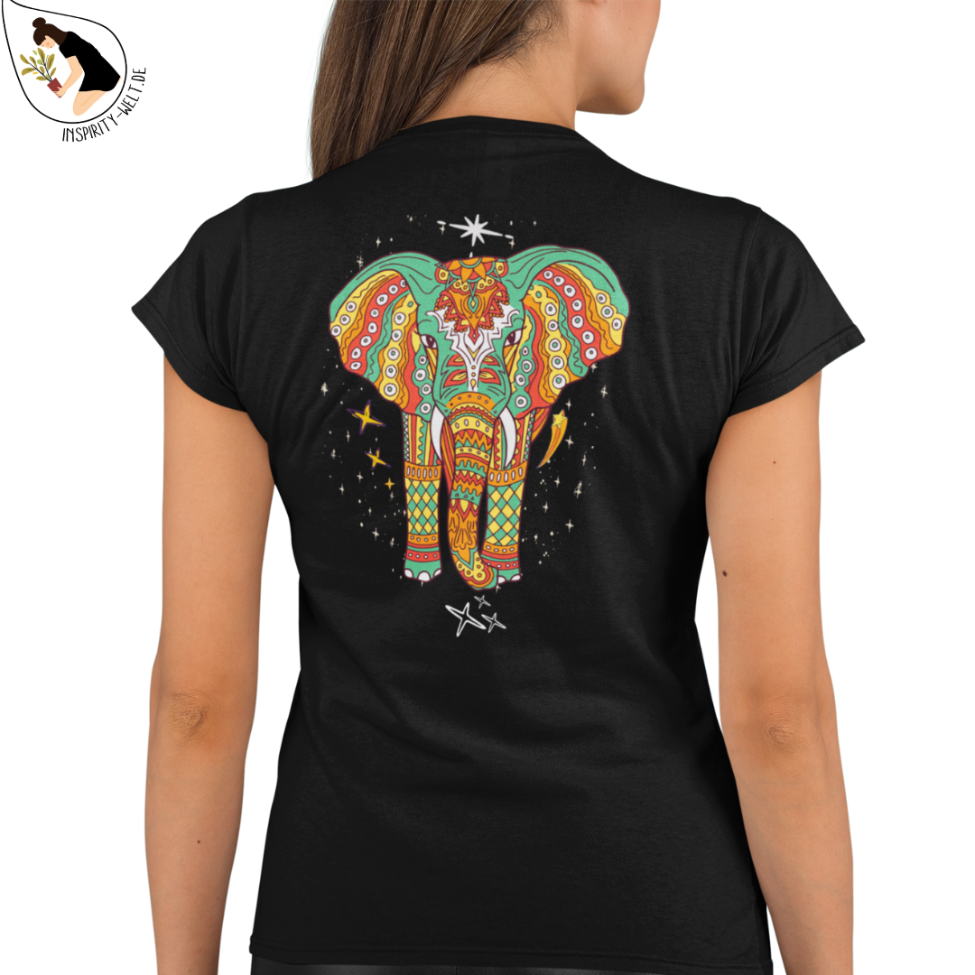 DER GOLDSTERN MANDALA ELEFANT  - Damen Premiumshirt